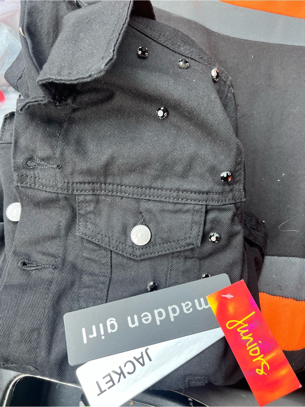 Black Jean Gem Jacket